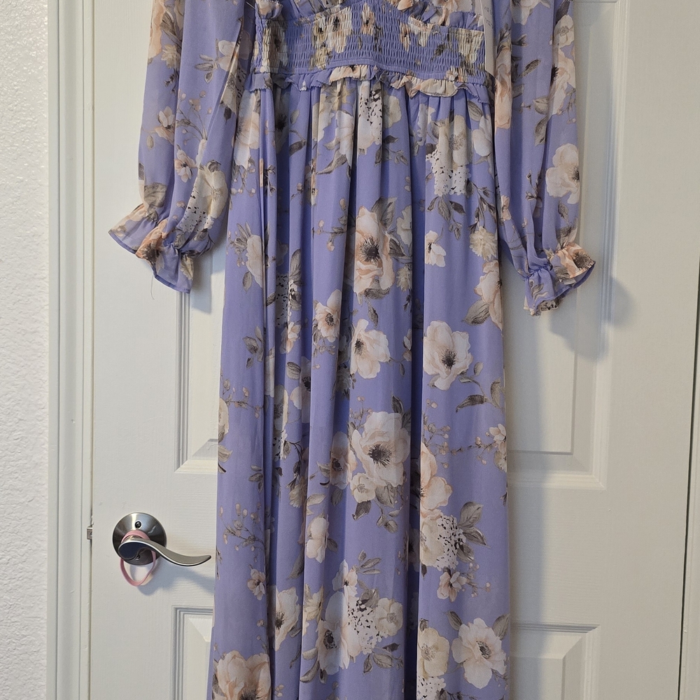 Floral Maxi Dress in Purple